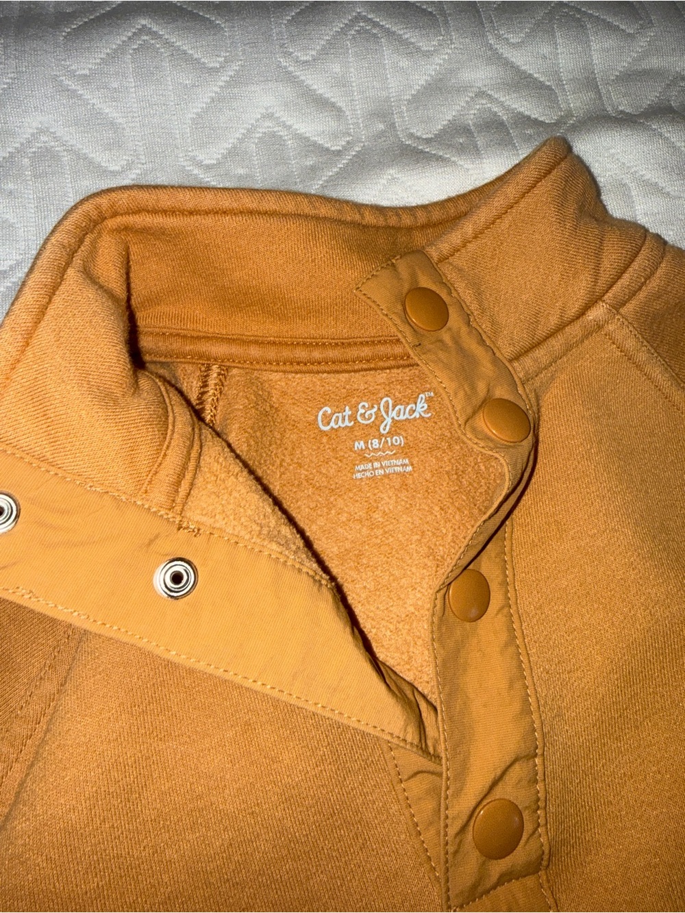 Button-Neck Pullover Sweatshirt - Picture 4 of 5